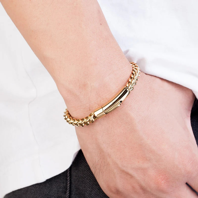 Chain Bracelet 18k Gold Plated Stainless Steel