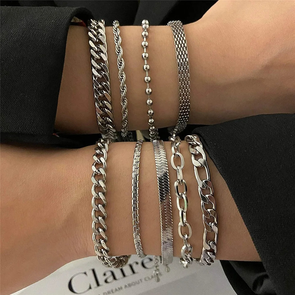 Stainless Steel Cuban Chain Bracelet