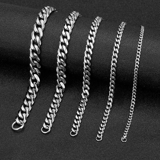 Link Chain Silver Color Bracelet