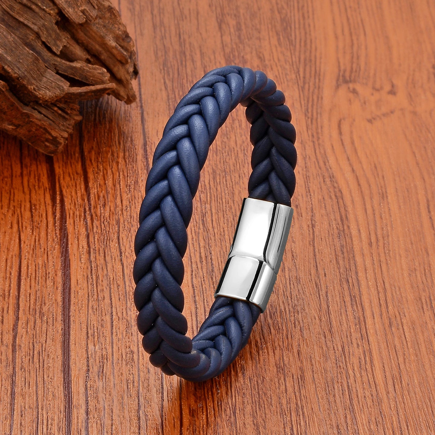 Wide Handmade Woven Leather Wrap Bracelets