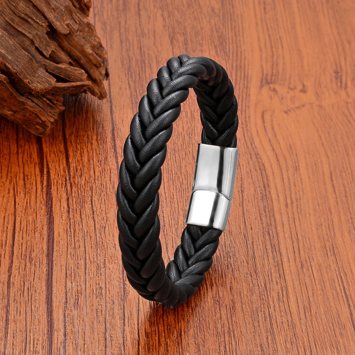 Wide Handmade Woven Leather Wrap Bracelets